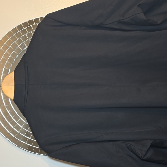 Eloquii Essential Tencel Oversize Lined Shawl Collar Crop Sleeve Open Blazer - Picture 7 of 13
